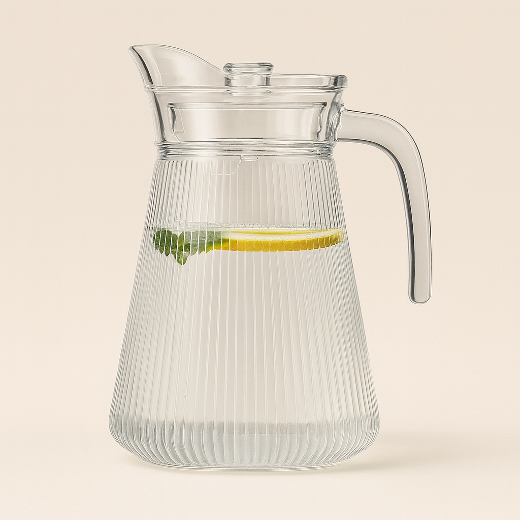Water Jug – Premium Detox Glass Pitcher with Lid
