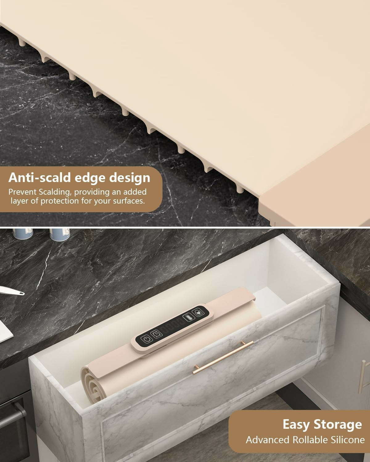 WYVERA Electric Food Warming Tray Mat with Adjustable Temperature | Large Buffet Server Hot Plate | Portable Non-Stick Heating Pad for Dining Table, Kitchen & Party Serving