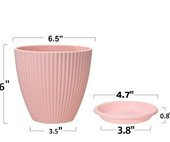 FANCY 5 PIS COMBO OF THE Plastic Round Flower Pots for Home Planters, Terrace, Garden Etc | Pack of 05 | Multicolor | Suitable for Home Indoor & Outdoor Gardening Plants