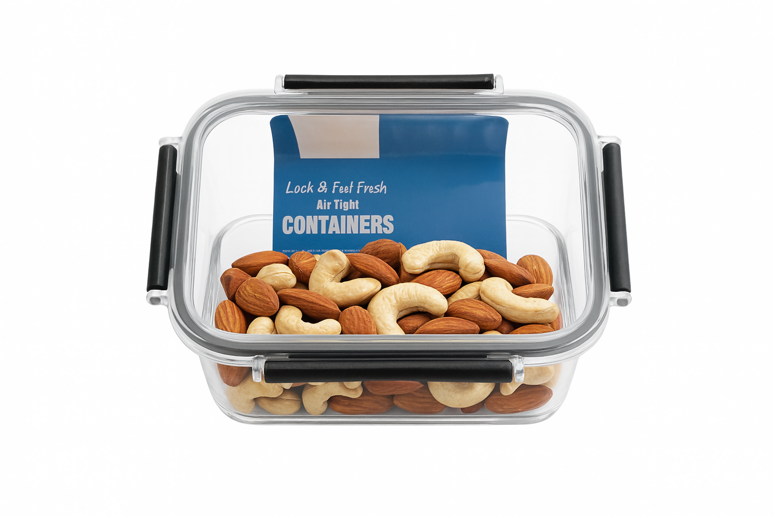 Transparent Glass Storage Container 300 ml