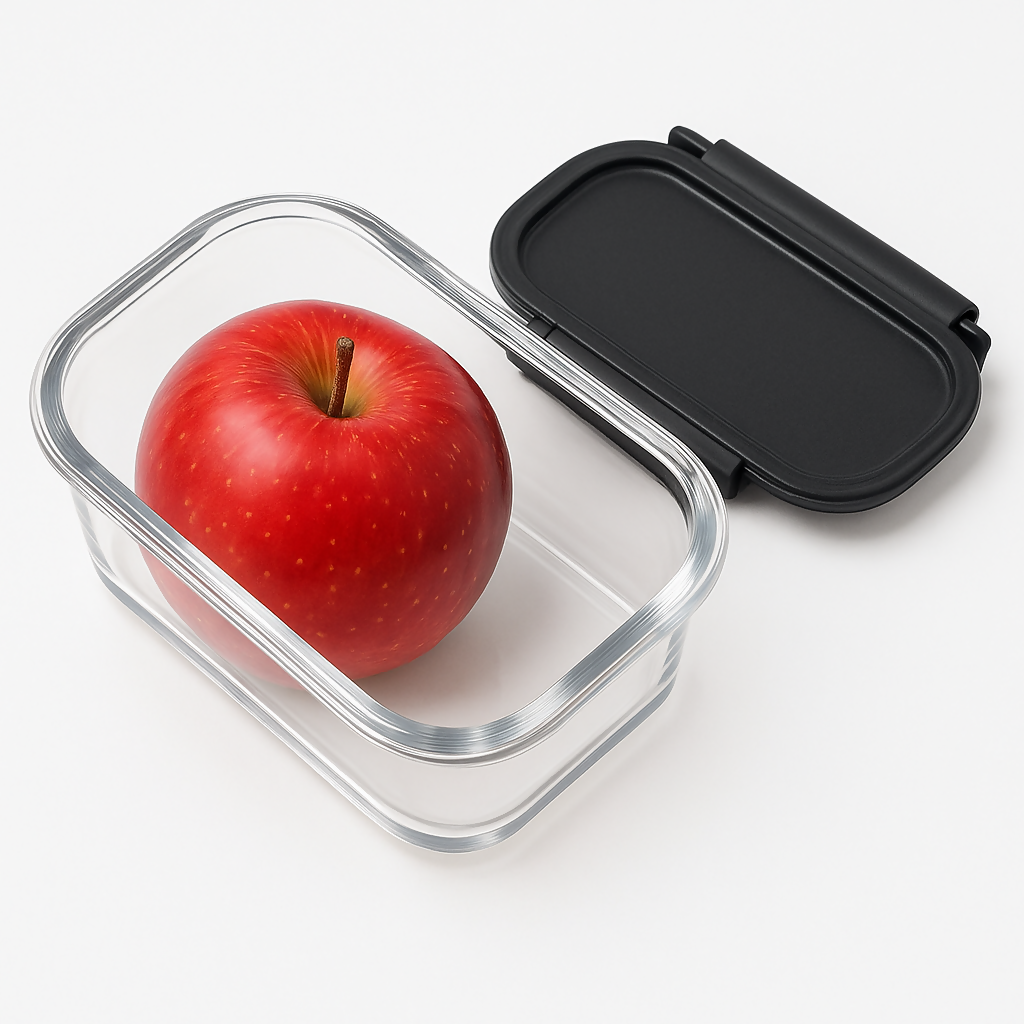 Transparent Glass Storage Container 300 ml