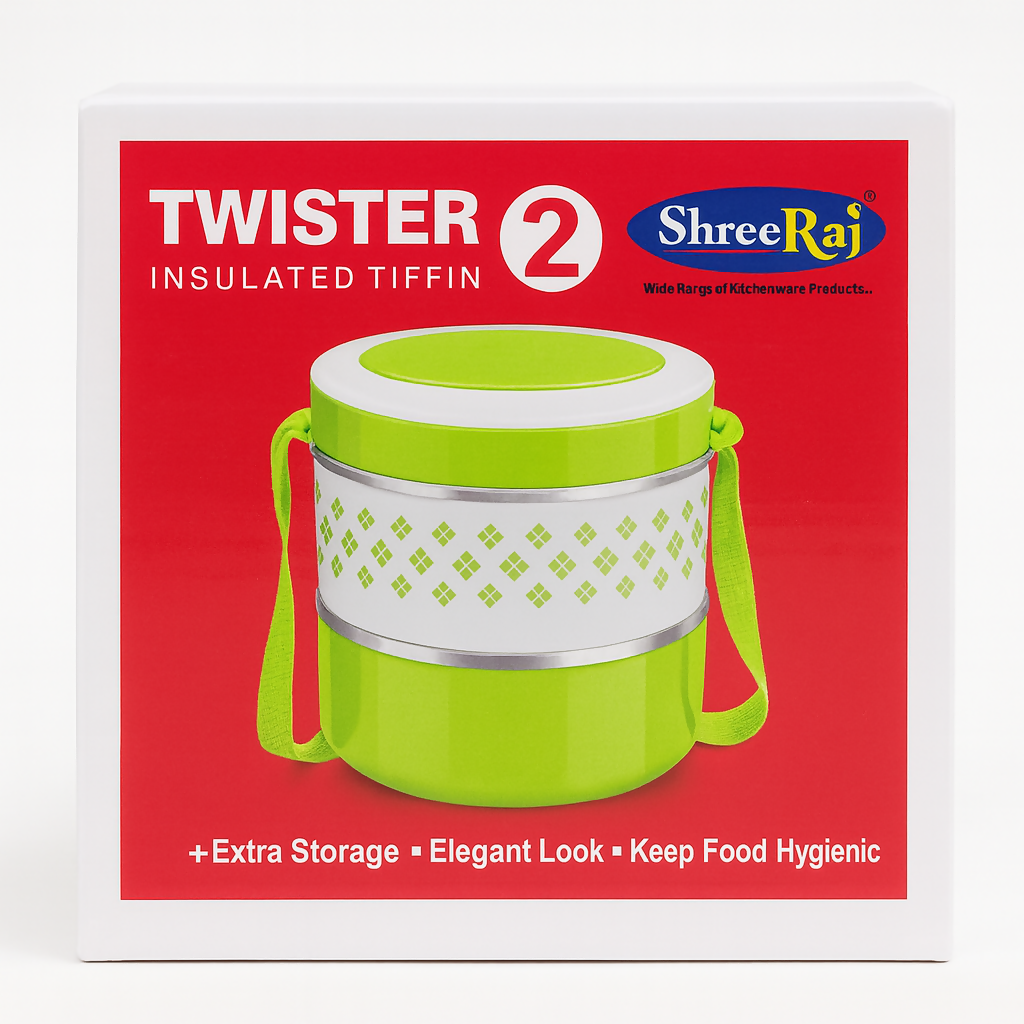 Tiffin Box Green Double Layer Lunch Box