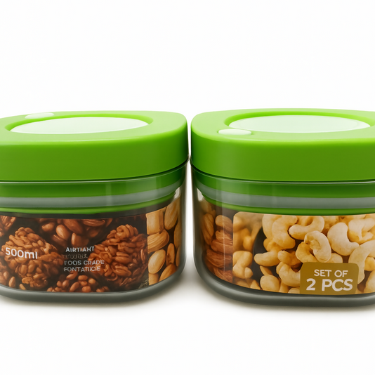 Liora Push Lock Container – 500 ml (Set of 2)