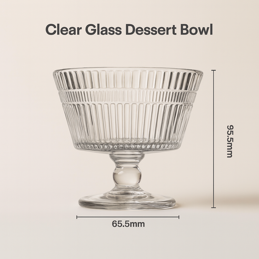Set of 6 Ice Cream Dessert Bowls – 250ml Lotus Design