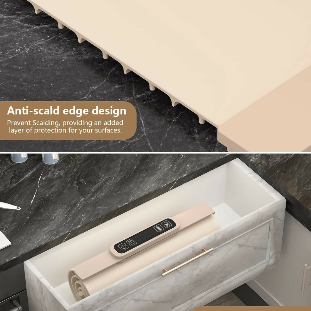 WYVERA Electric Food Warming Tray Mat with Adjustable Temperature | Large Buffet Server Hot Plate | Portable Non-Stick Heating Pad for Dining Table, Kitchen & Party Serving