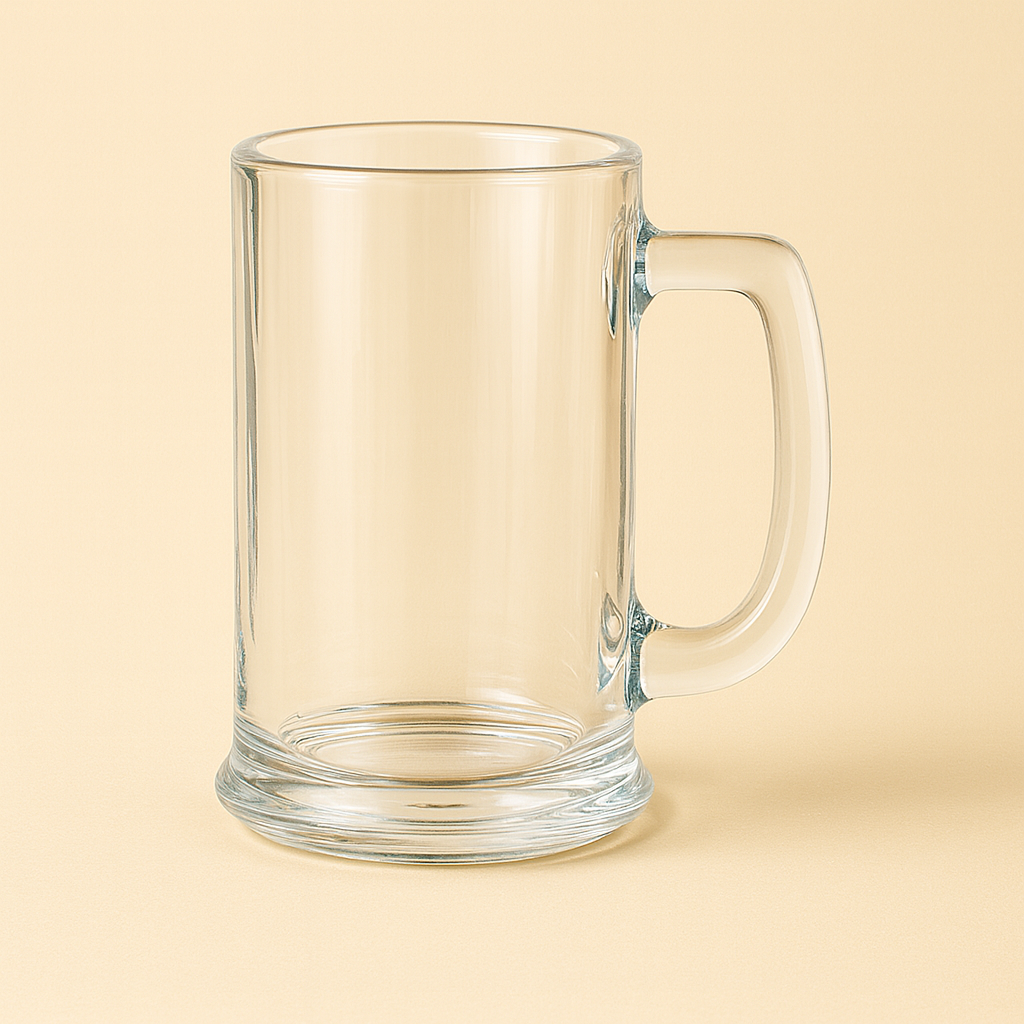 450ml Classic Heavy Base Beer Glass Mug – Crystal Clear, 1 Pc
