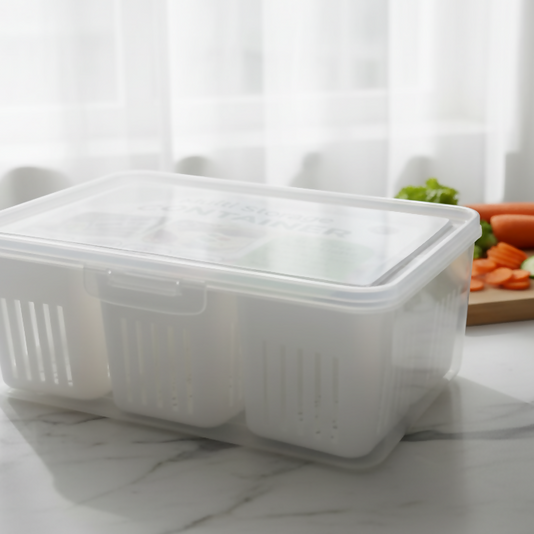 Multi Storage 6 Compartment Container Box Food Grade Fridge Safe