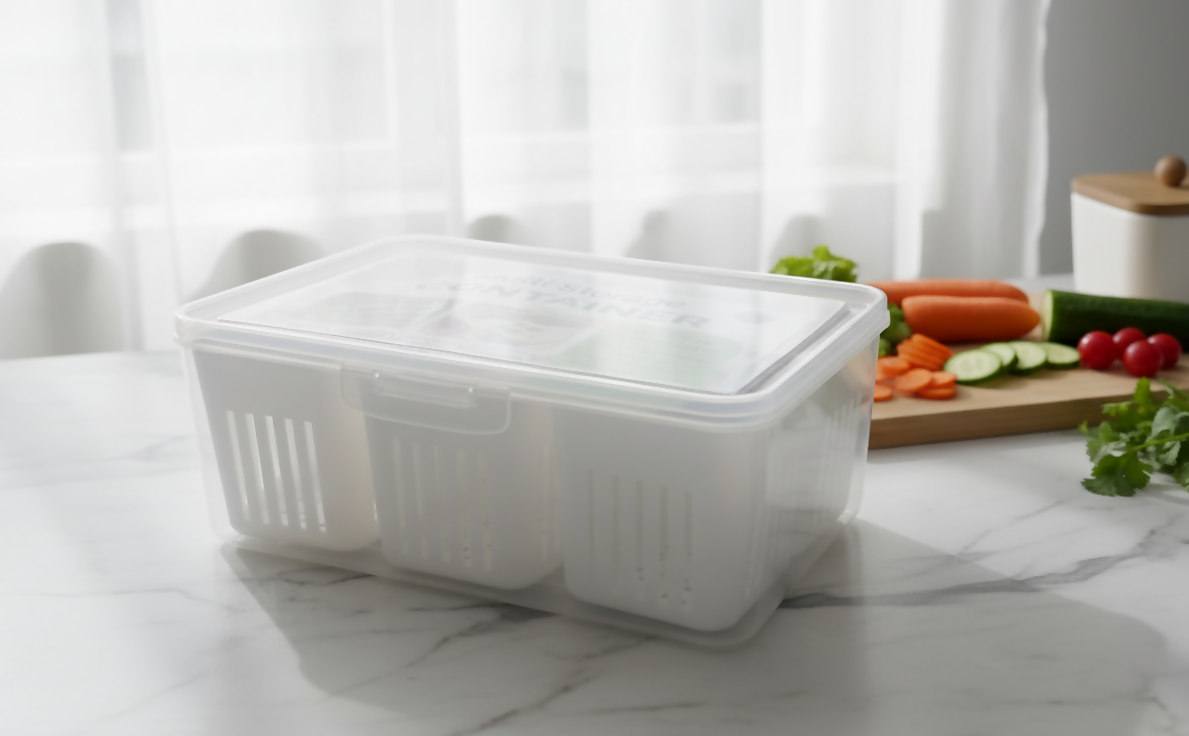 Multi Storage 6 Compartment Container Box Food Grade Fridge Safe