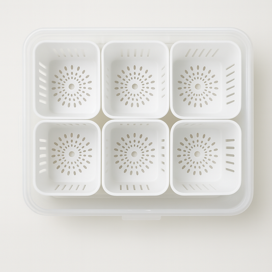 Multi Storage 6 Compartment Container Box Food Grade Fridge Safe