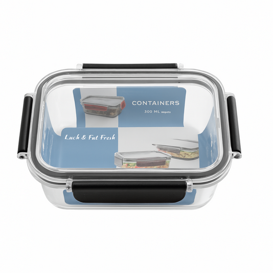 Transparent Glass Storage Container 300 ml