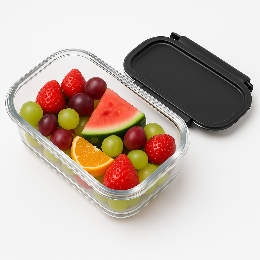 Transparent Glass Storage Container 300 ml