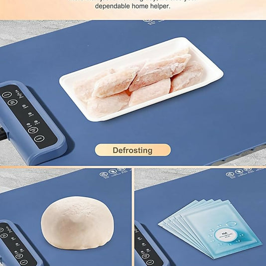 Electric Food Warming Tray Mat with Adjustable Temperature | Large Buffet Server Hot Plate | Portable Non-Stick Heating Pad for Dining Table, Kitchen & Party Serving