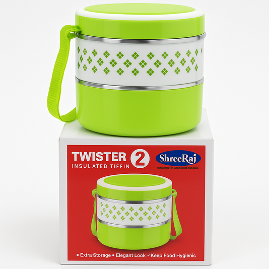 Tiffin Box Green Double Layer Lunch Box