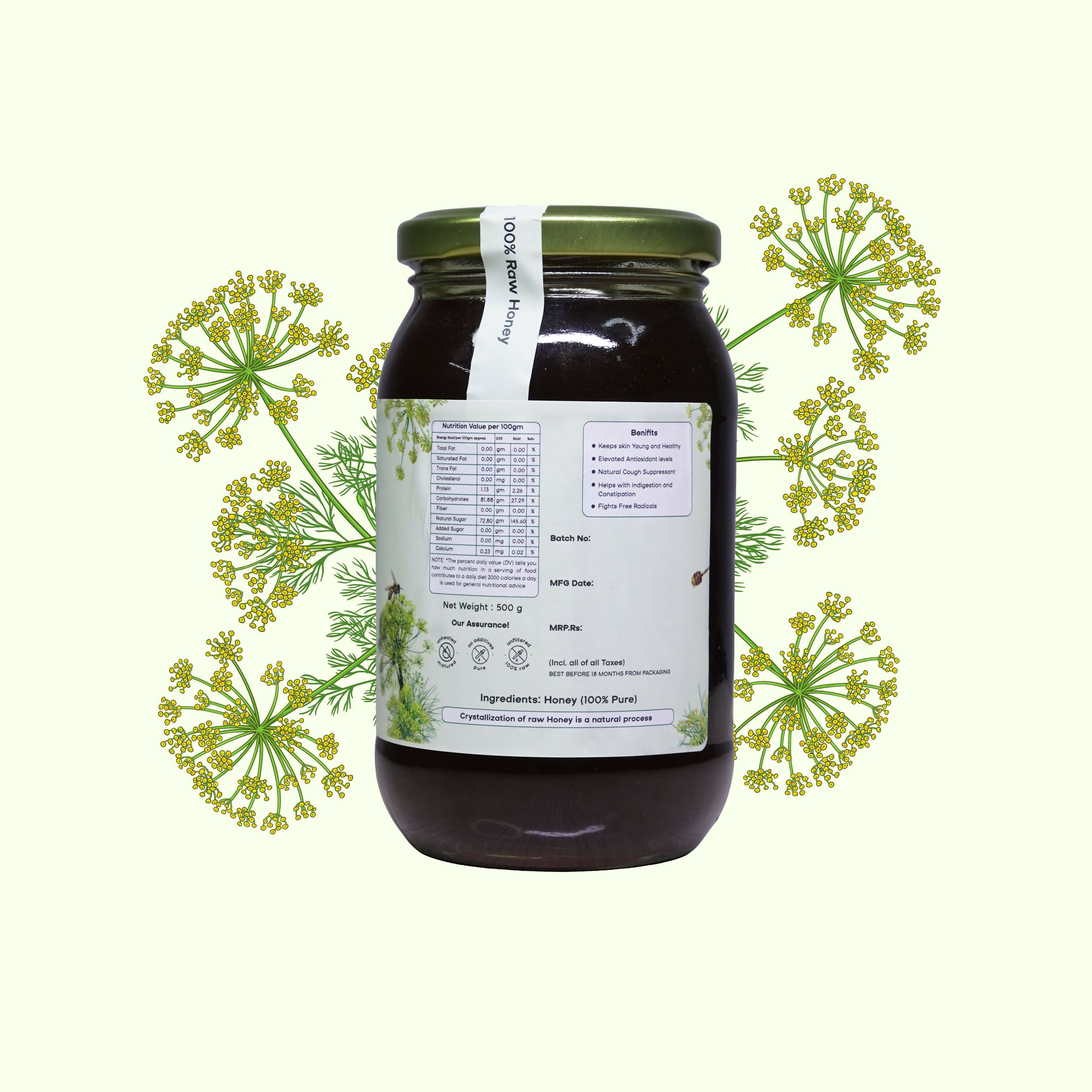 Fennel Flora Honey 500gm