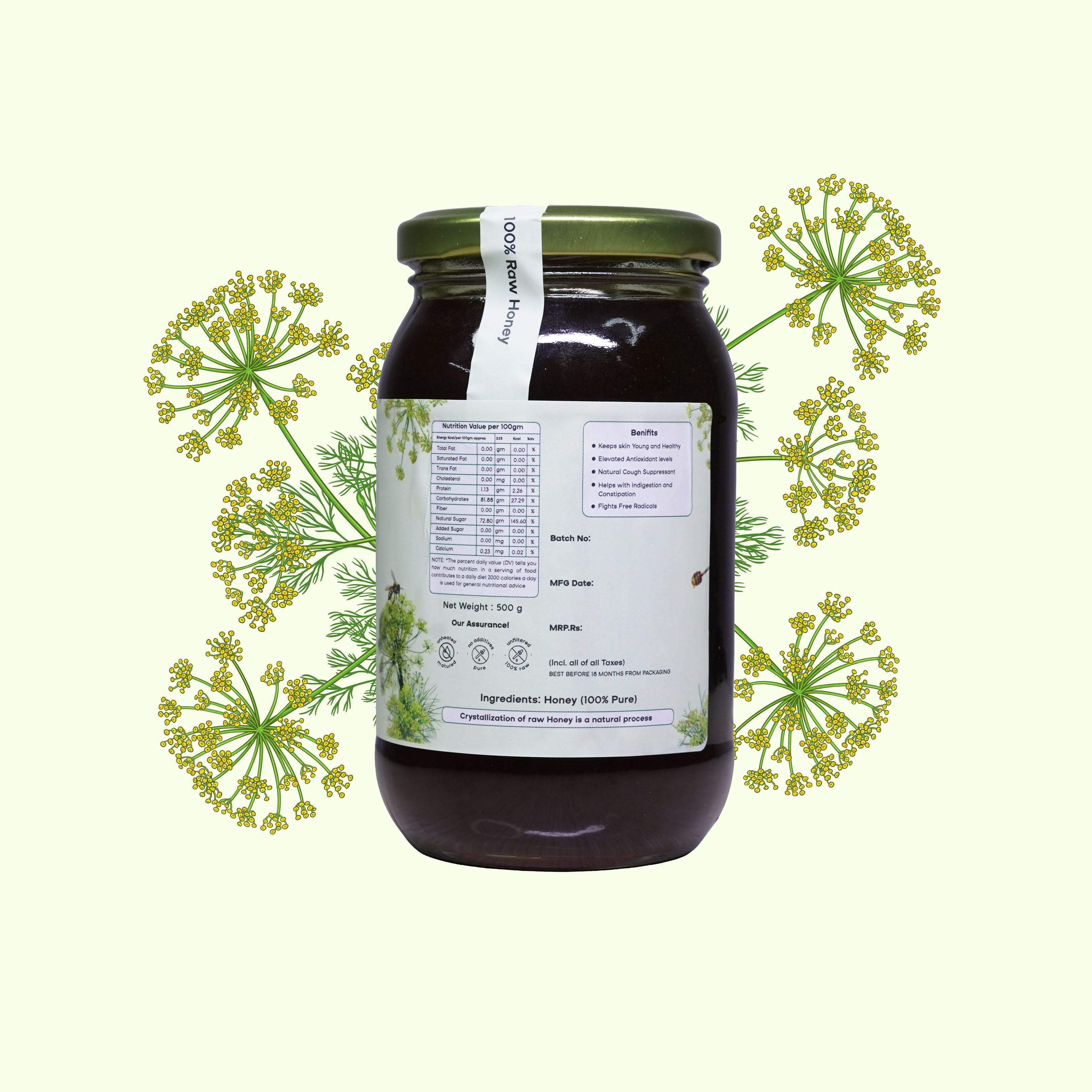 Fennel Flora Honey 500gm