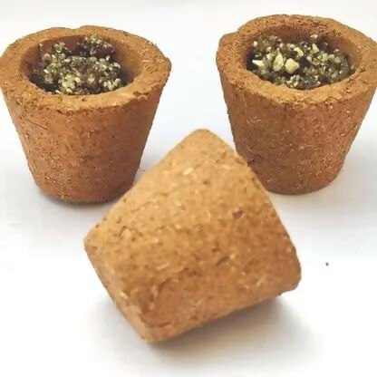 VRUNDAVAN NURSERY & GAUSHALA Sambrani Dhoop Cups for Pooja, Natural & Aromatic Premium Loban Cups, Long-Lasting Fragrance (12 Piece Set)