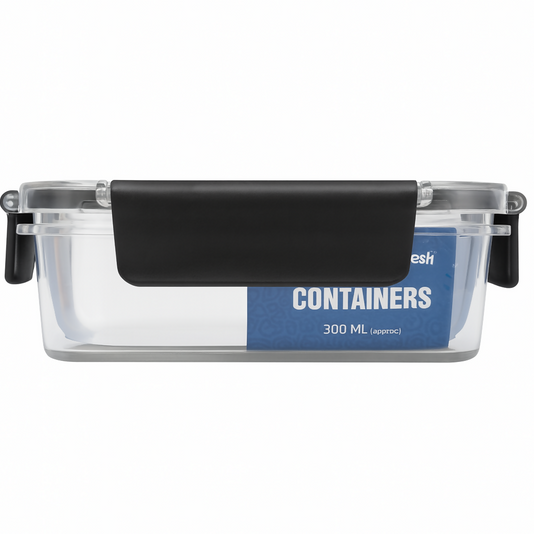 Transparent Glass Storage Container 300 ml