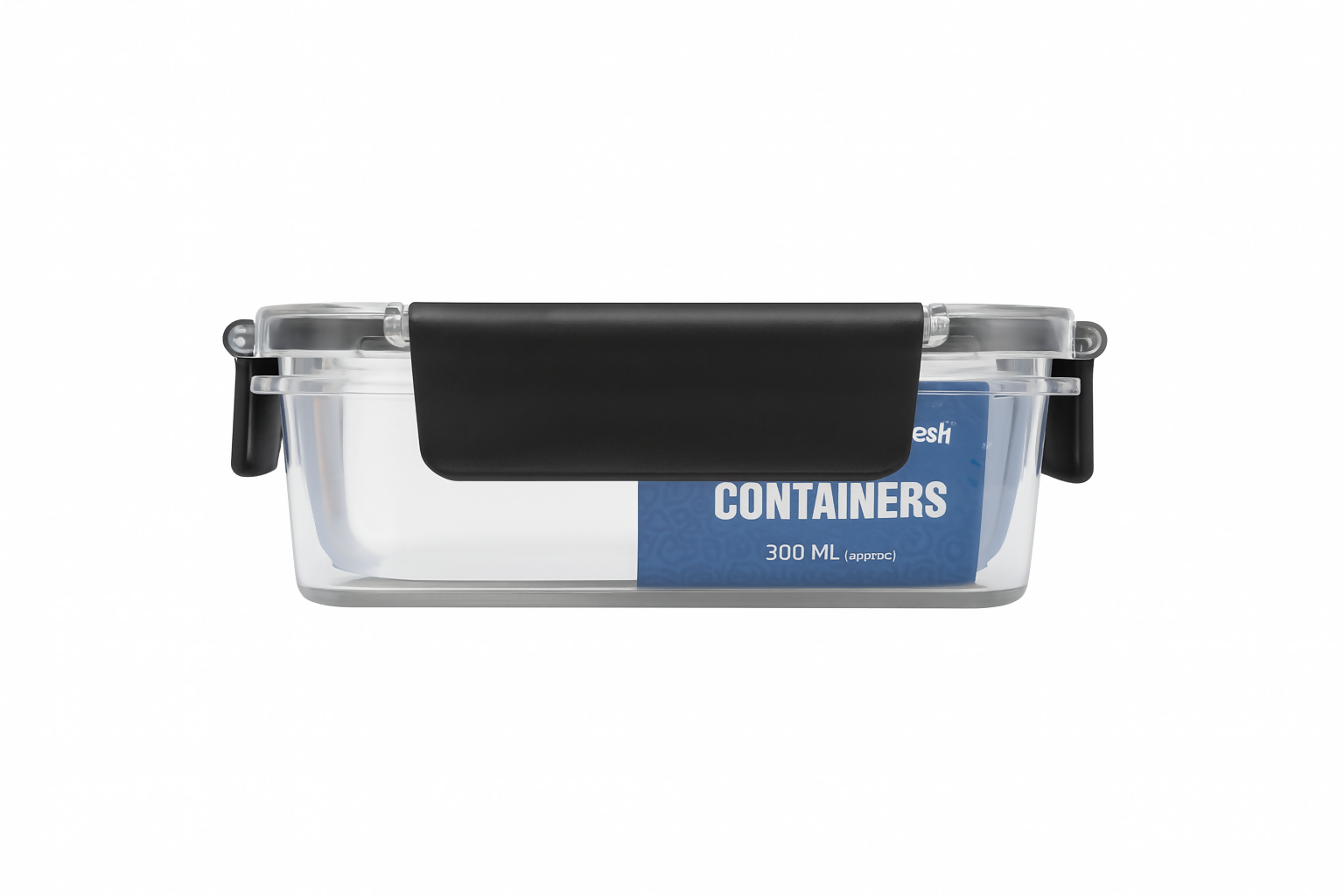 Transparent Glass Storage Container 300 ml