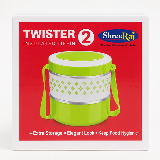 Tiffin Box Green Double Layer Lunch Box
